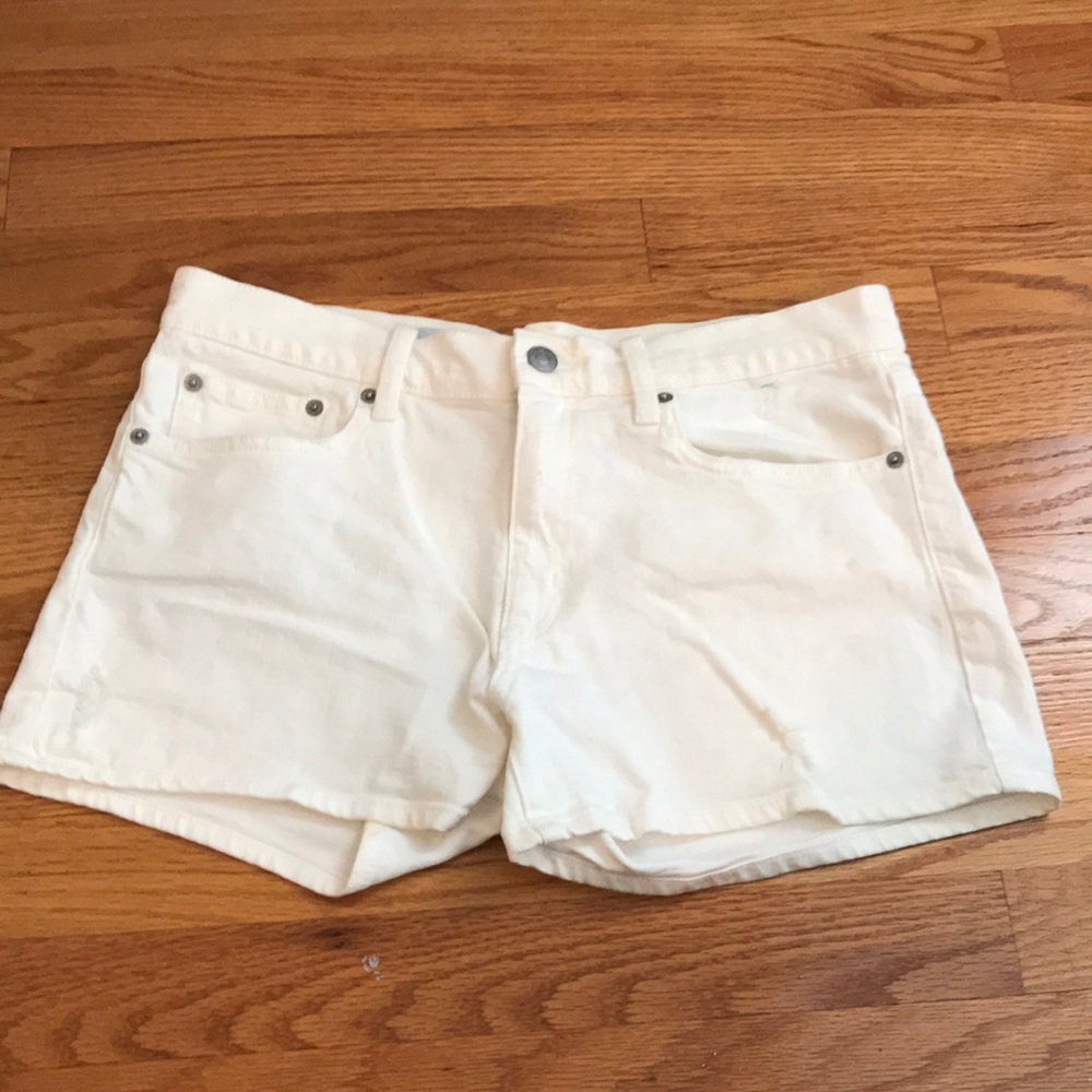 Gap White Jean Shorts